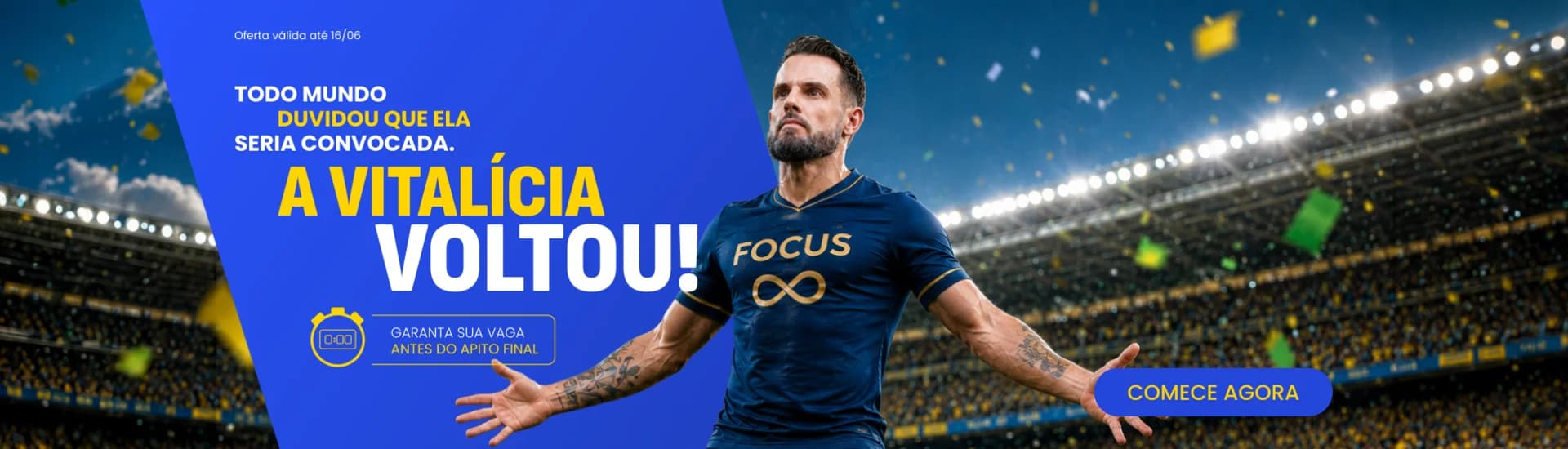 A VITALÍCIA VOLTOU! Aproveite a oferta da assinatura vitalícia do Focus Concursos