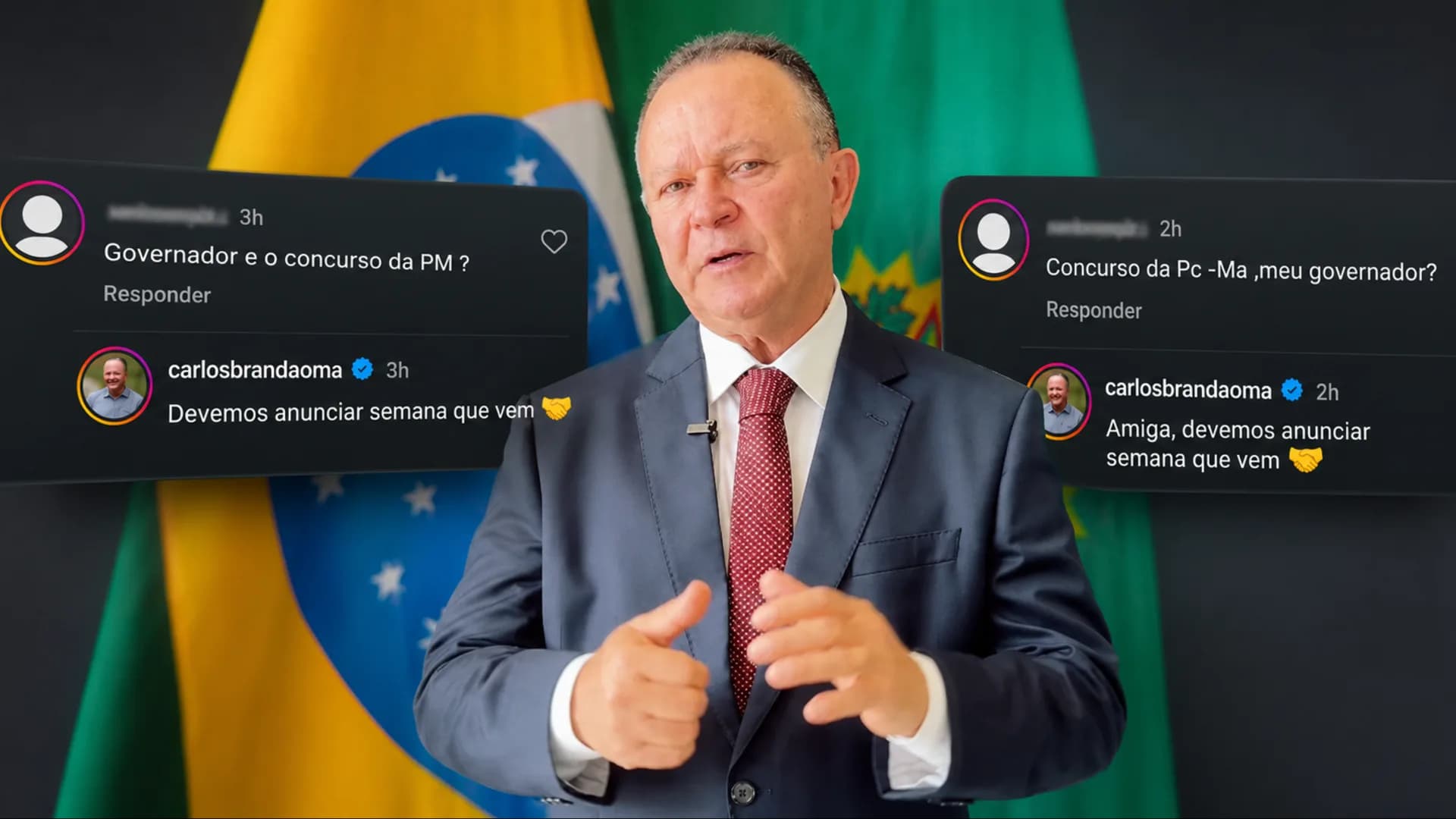 Maranhão acelera concursos da segurança e respostas de Brandão nas redes aumentam expectativa