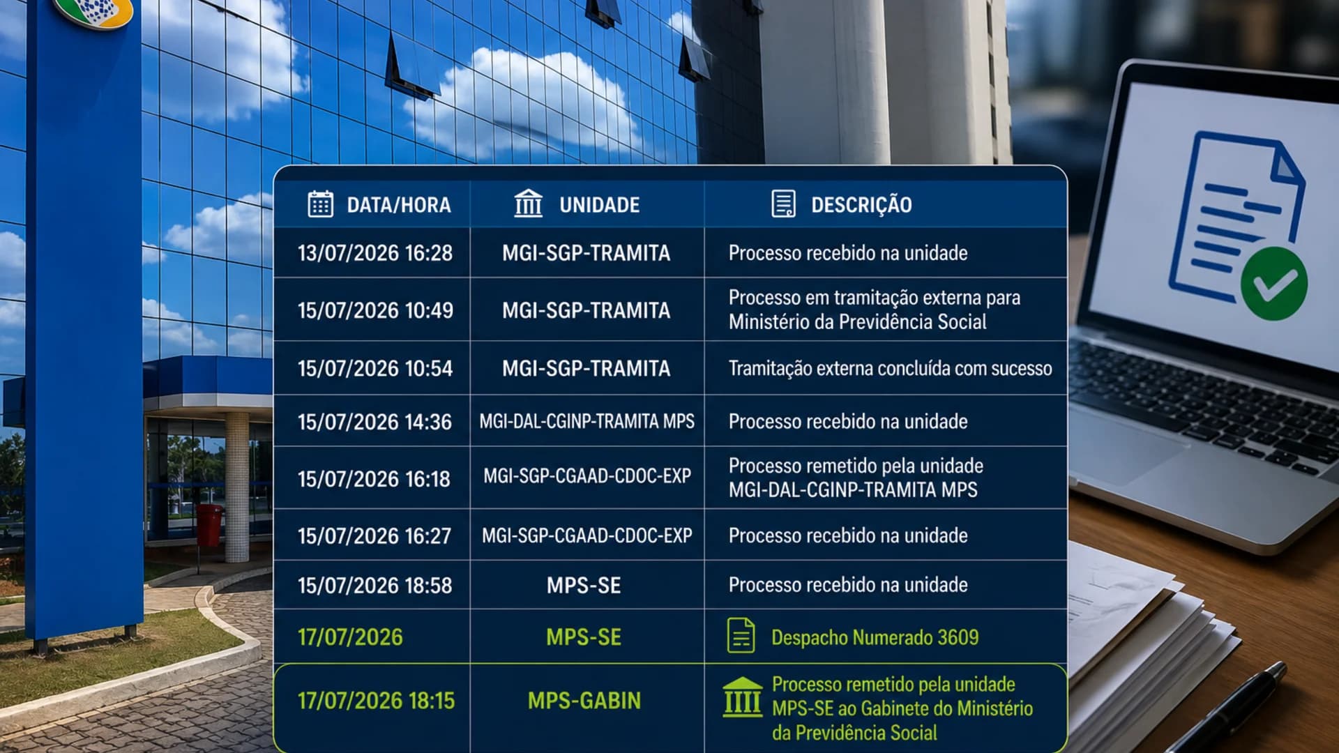 Concurso INSS: processo chega ao Ministério da Previdência Social