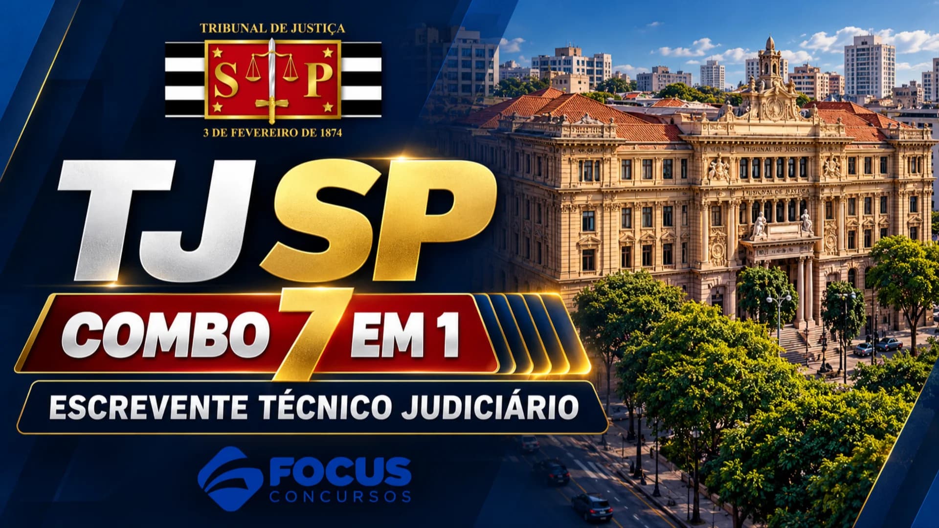 TJ SP – Combo 7 em 1 – Escrevente Técnico Judiciário